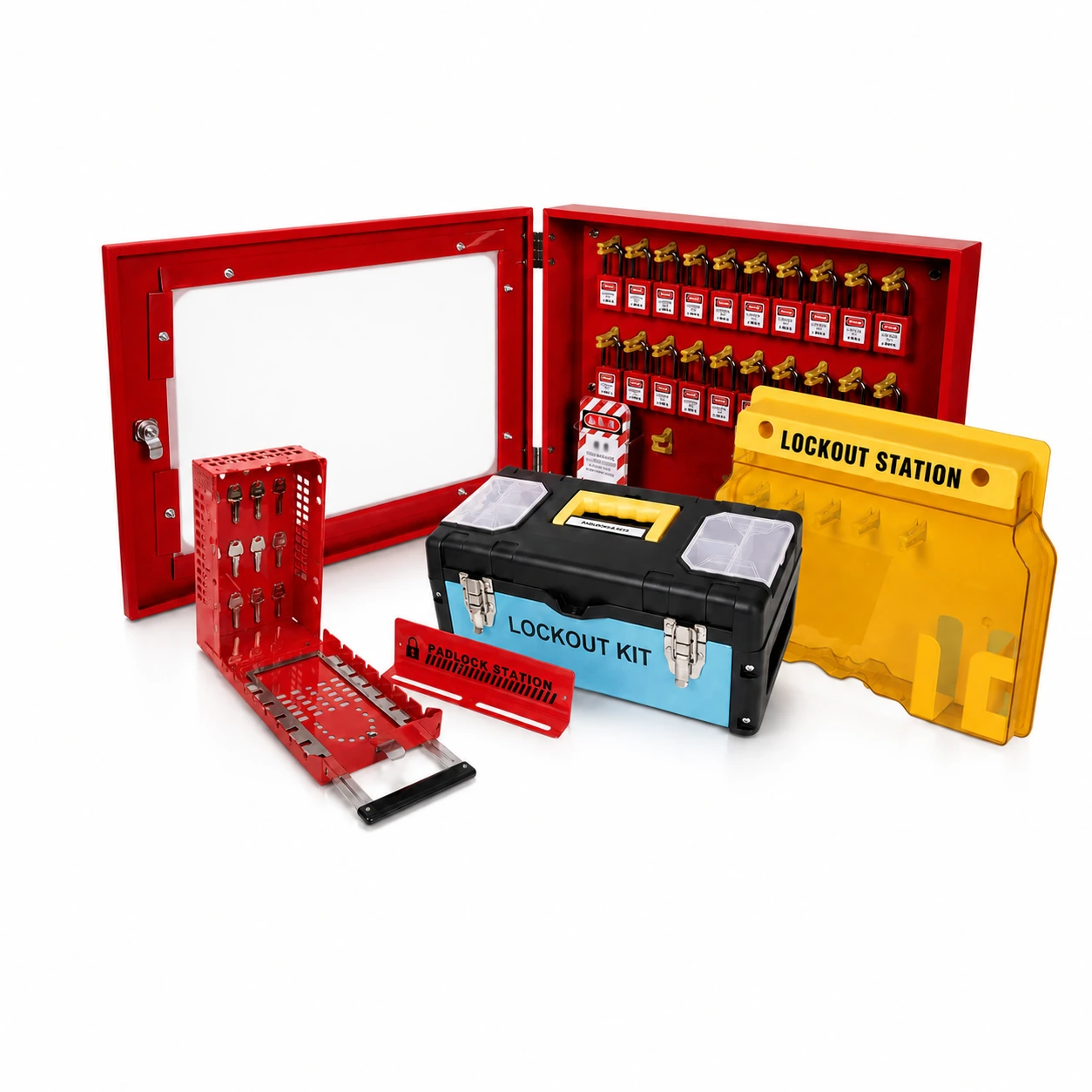 Safety Padlock Lockout Station