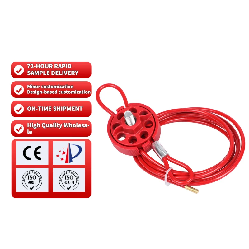 High-Security Adjustable Cable Lockout Device for OSHA Compliance