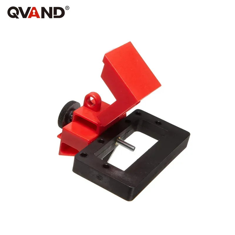 Single Pole Electrical Mcb Lock Nylon Clamp-On Big Circuit Breaker Lockout Tagout For 480-600V