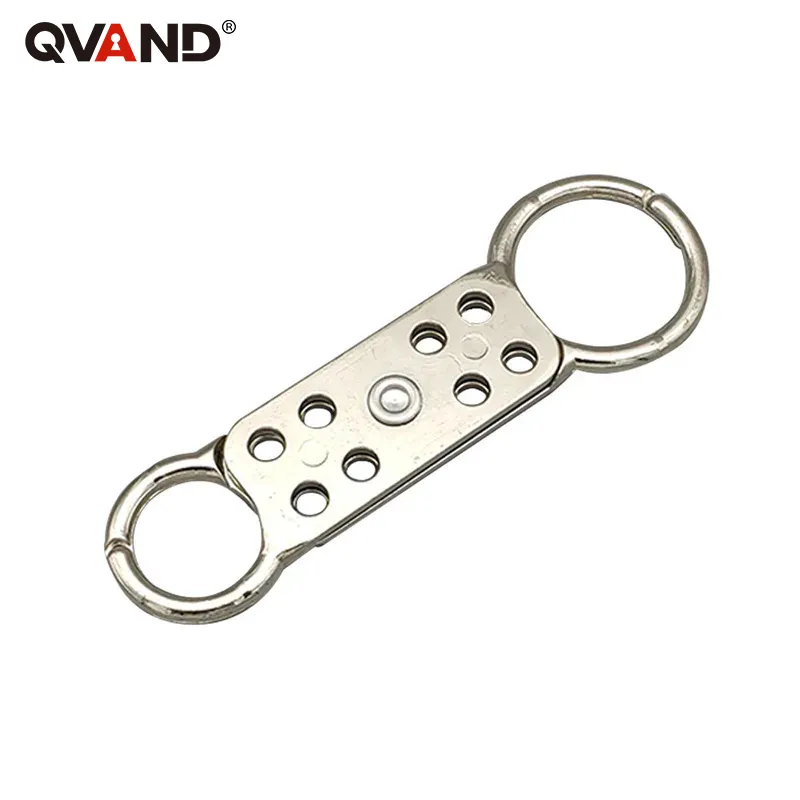 Double Jaw Head Aluminium Lockout Padlock Hasp With 8-Holes For Multi-Person Management