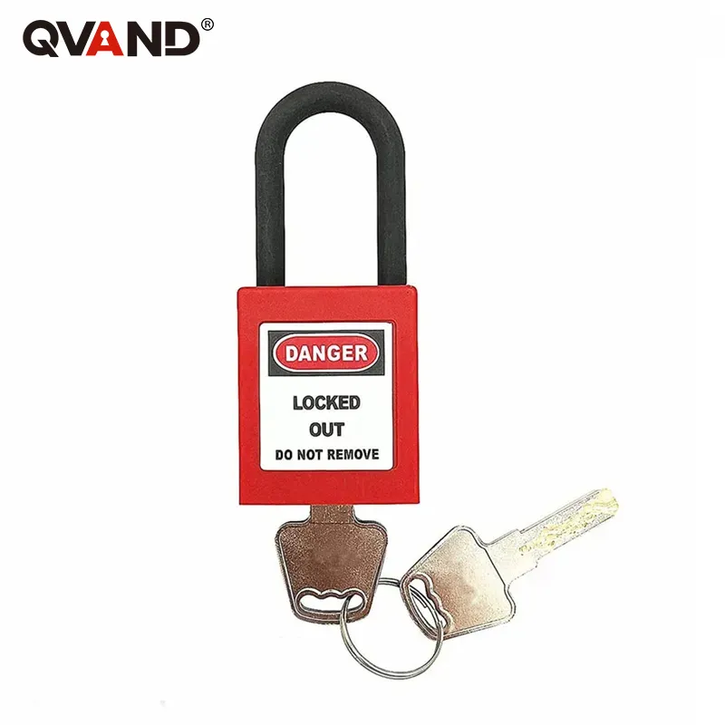 Lockout Tagout Safety Padlocks Manufacturer QVAND N-G38 Nylon shackle