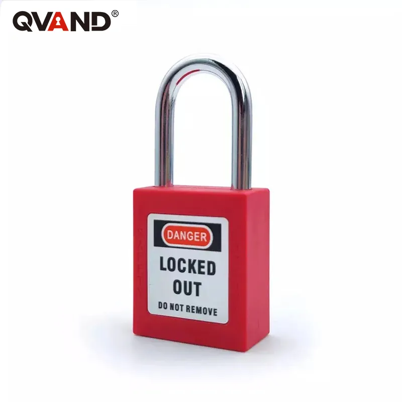 QVAND M-G38 LOTO Red Steel Shackle Safety Lockout Tagout Padlock