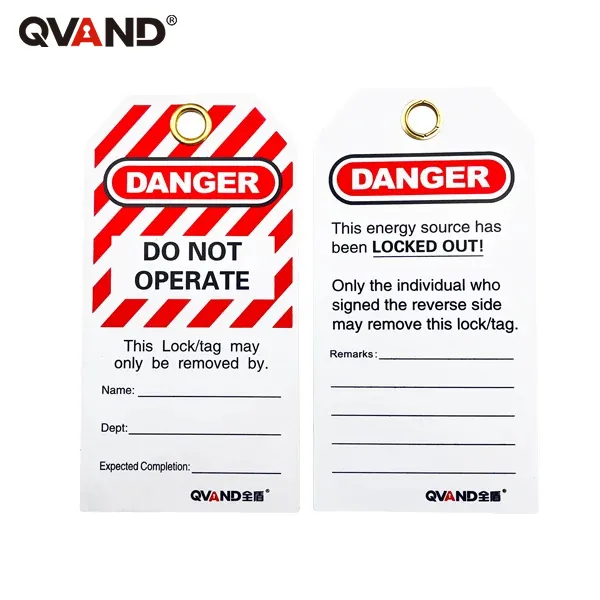 Custom Equipment Lockout Safety PVC Labels Safety Tag Danger inspection Electrical Lockout Tags