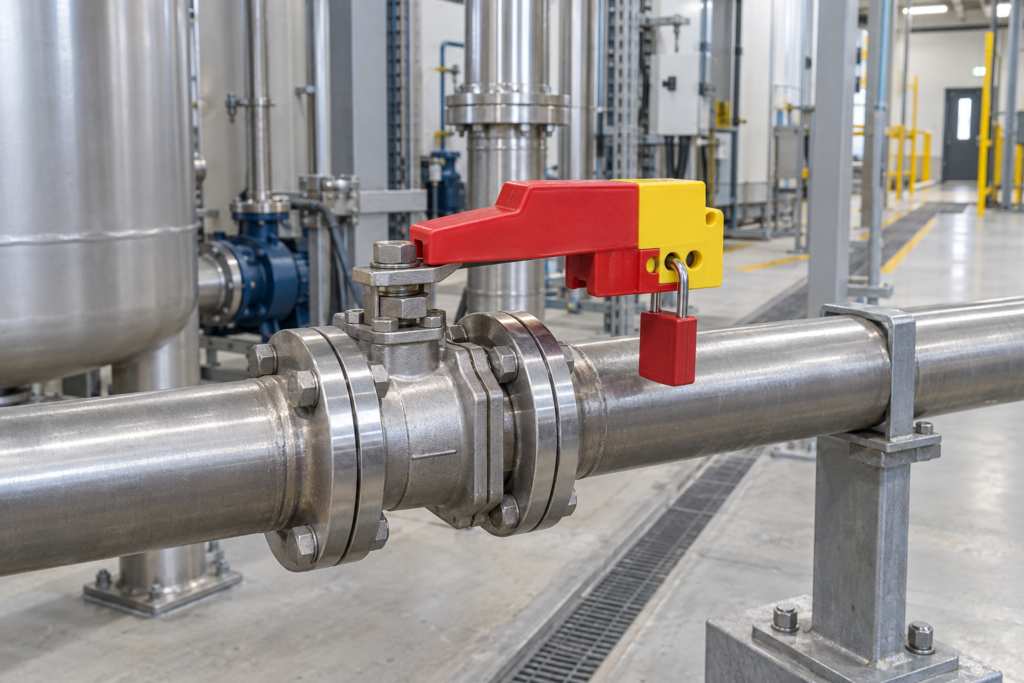 How to use ball valve lockout device?