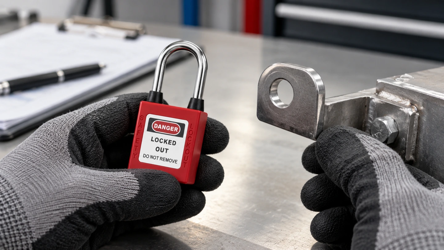 The sample must be compared with the actual lockout interface before bulk ordering.