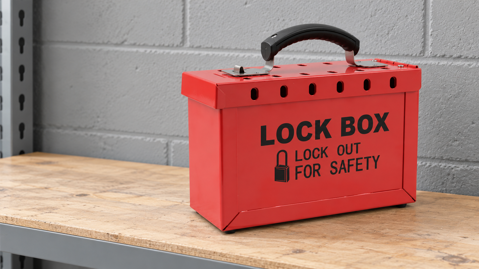 Red group lock box for maintenance lockout coordination